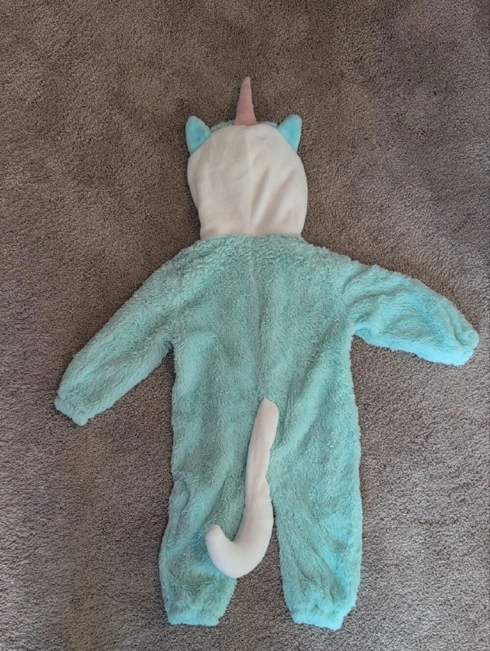 🦄 Coco Village Plush Mint Unicorn One-Piece Halloween Costume (2t)